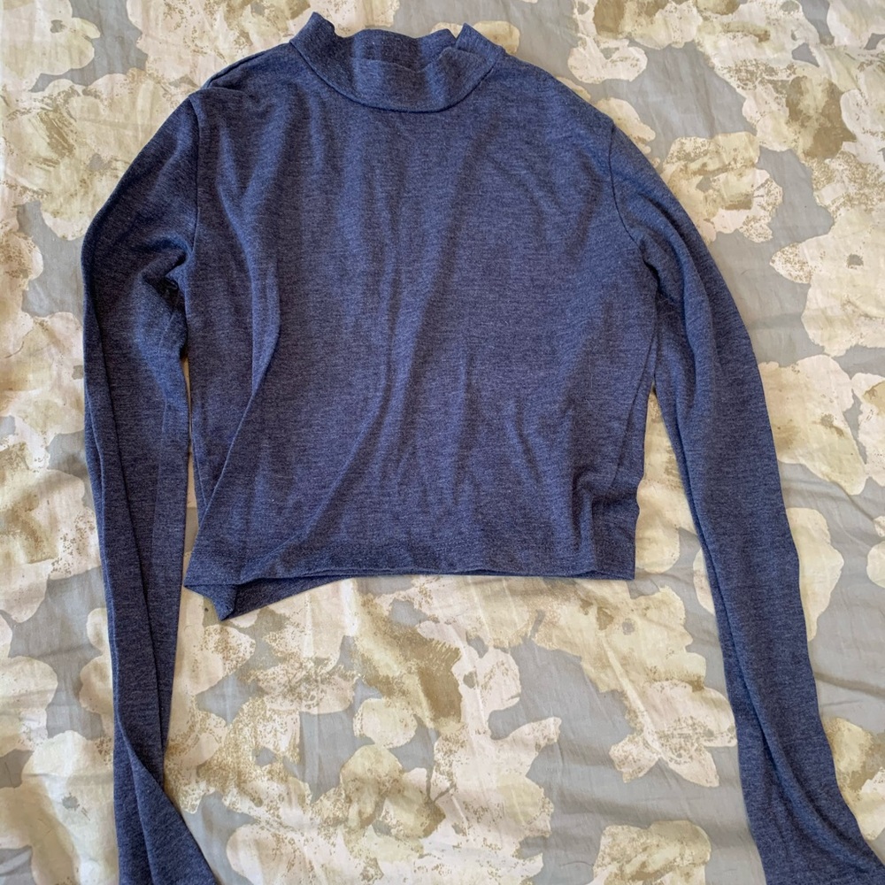 Cropped turtleneck sweater